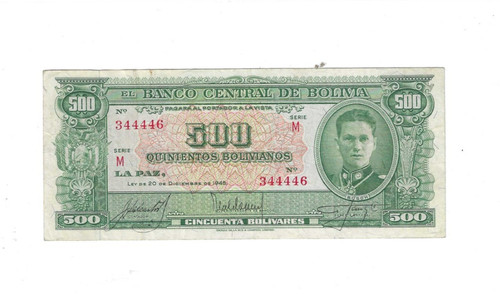 Bolivia 500 bolivianos 148 - bolivianos, p-148